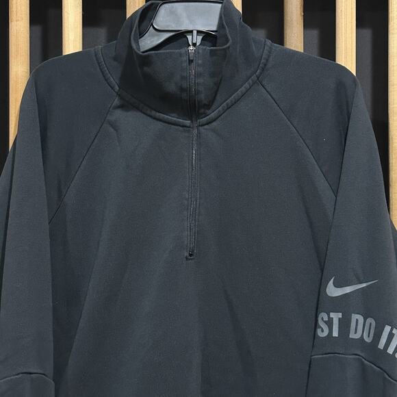 Nike Dri-Fit Pullover Womens 2XL Half Zip Just Do It Swoosh Training AH8969-010 - Picture 2 of 9